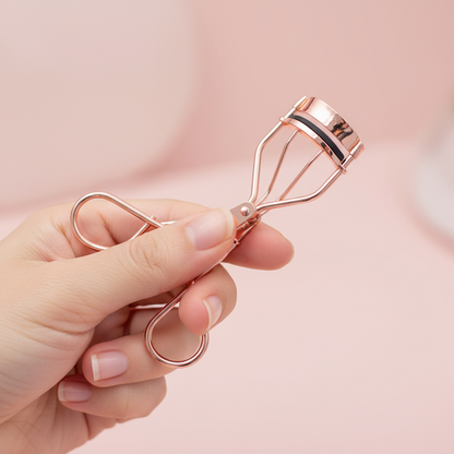 Rose Gold eyelash curler – lifestyle grip view