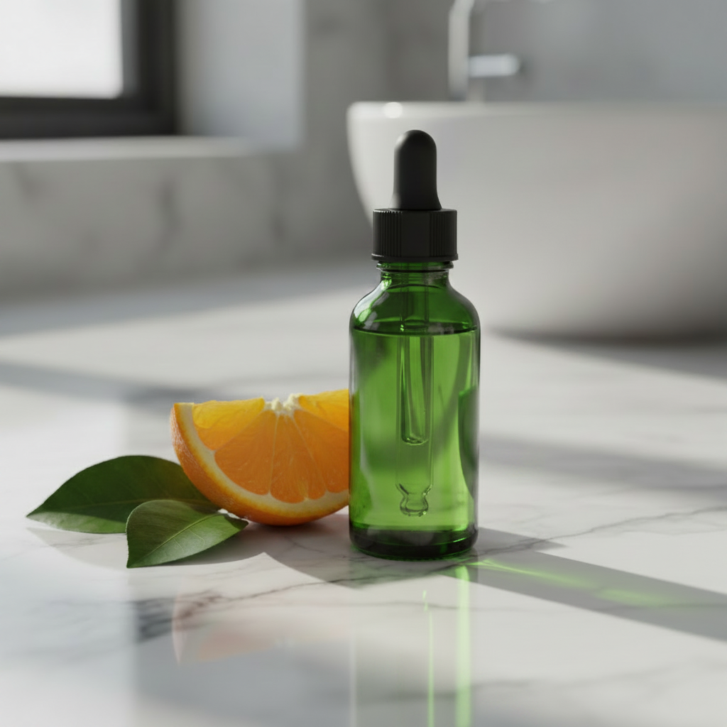 Variant 3 – Dark Green serum bottle