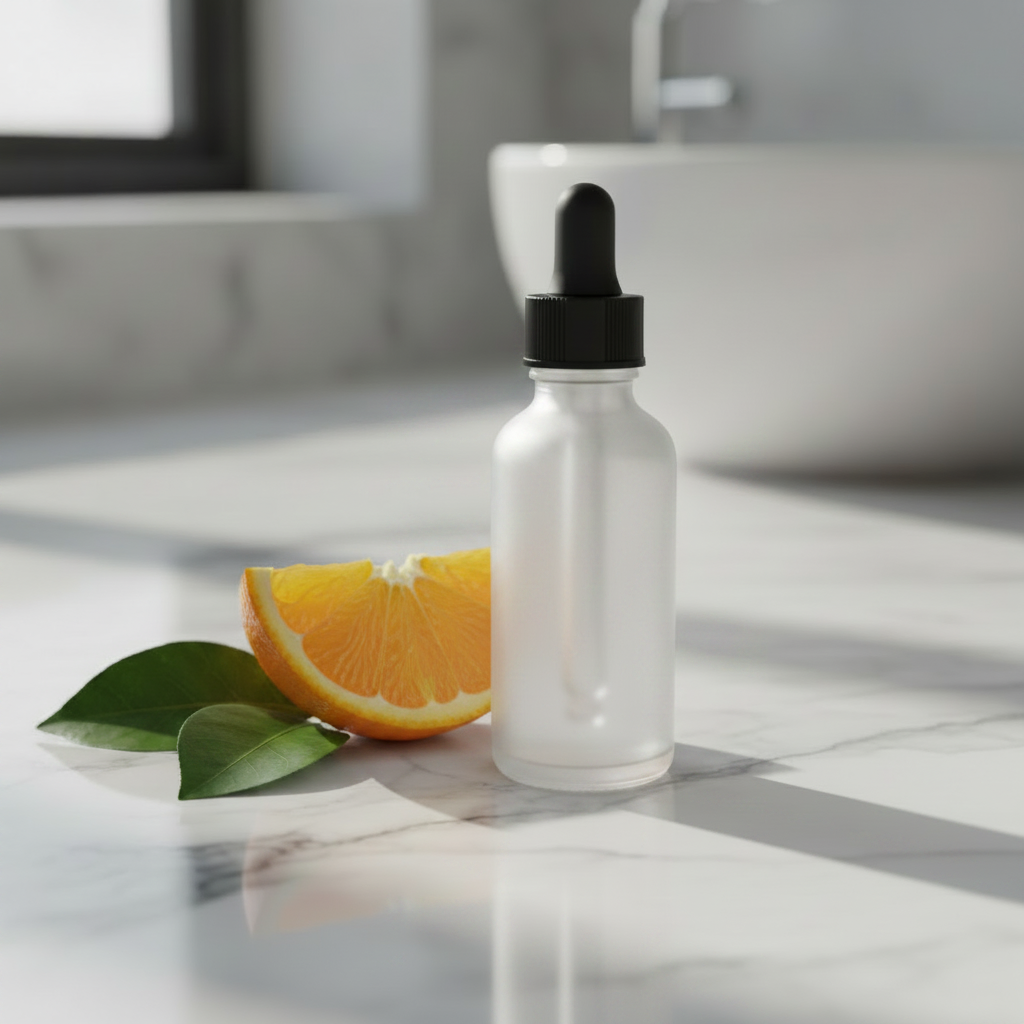 Variant 2 – Frosted White serum bottle