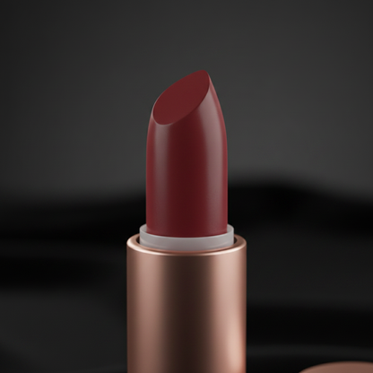 Velvet Satin Bullet Lipstick — macro close-up of Burgundy Red bullet tip
