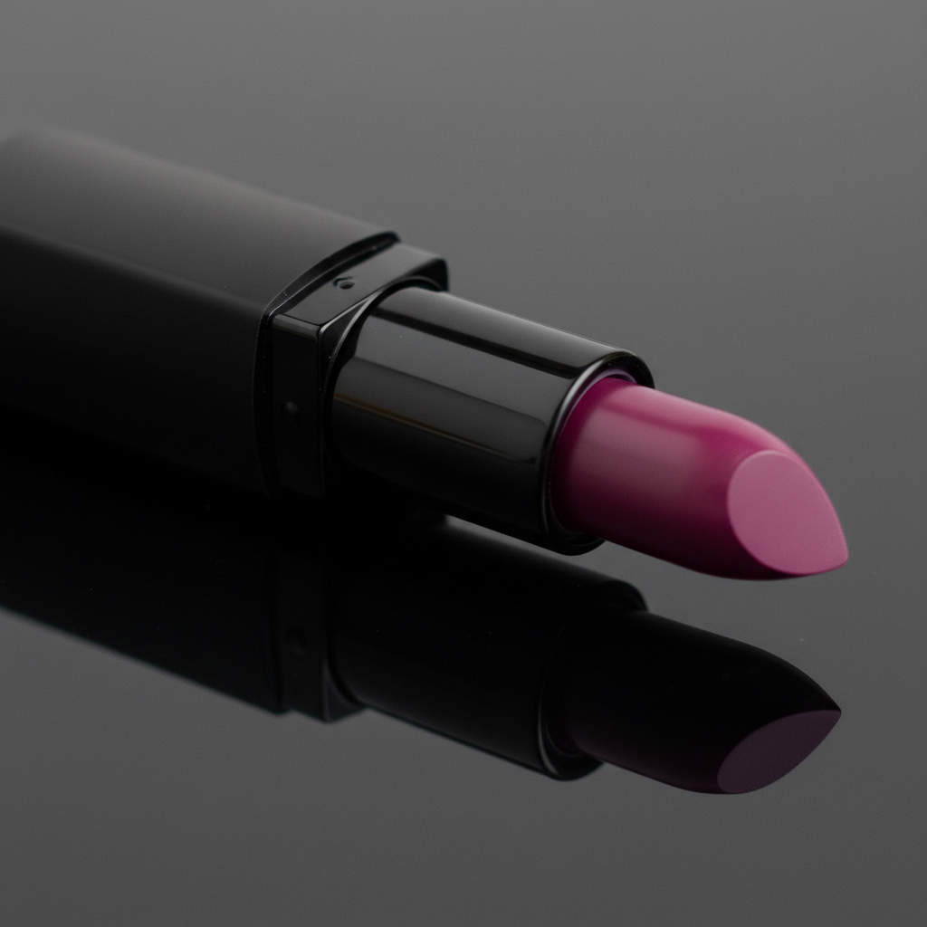 Close-up side view – lipstick bullet texture detail