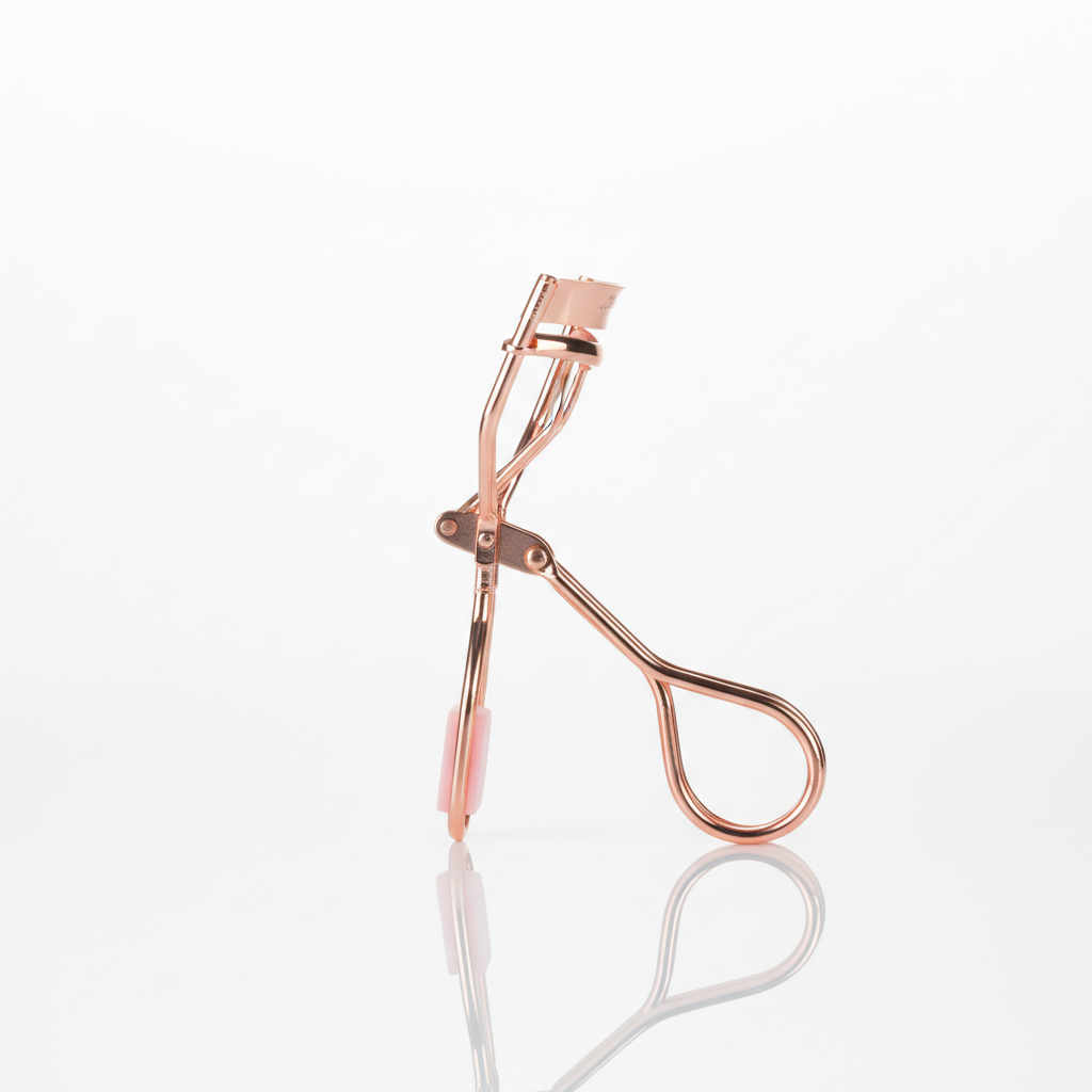 Side profile view – eyelash curler standing upright
