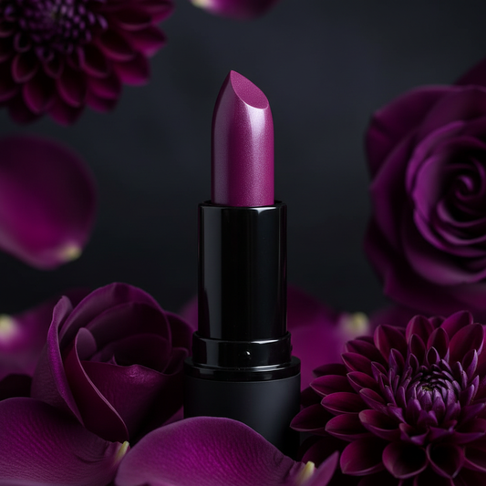 Variant 1 – Berry Purple shimmer lipstick